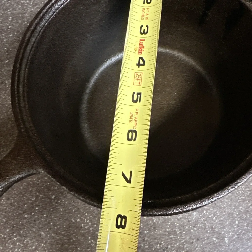 Vintage Cast Iron 2 Qt Saucepan No 6 Wood Handle‎ Removable Handle Seasoned